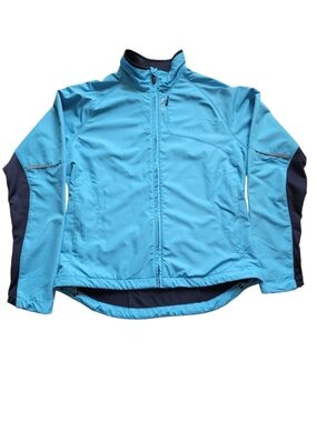 SUGOI Performance Cycling Running Jacket Blue Charcoal Size M